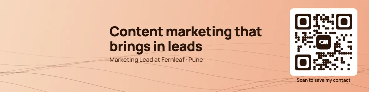 Esempio di banner LinkedIn per marketer in pesca: Content marketing che porta contatti